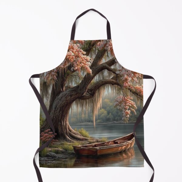 Item preview, On the banks of the river, trees, water, and boat designed and sold by Williams Anderson.