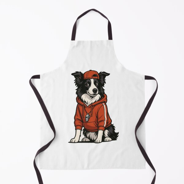 Item preview, Border Collie in Red Hoodie with Cap designed and sold by Flying Doggo.