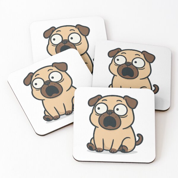 Item preview, Funny Cartoon Pug – Hilarious Kawaii Dog Illustration designed and sold by VDekDesigns.