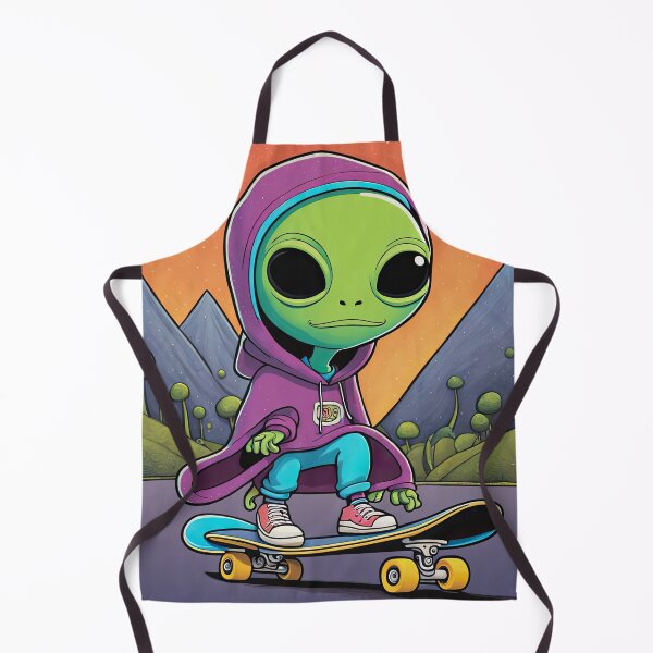 Item preview, Alien riding a skateboard designed and sold by Colin Bentham.