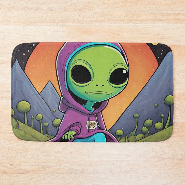 Item preview, Alien riding a skateboard designed and sold by Colin Bentham.