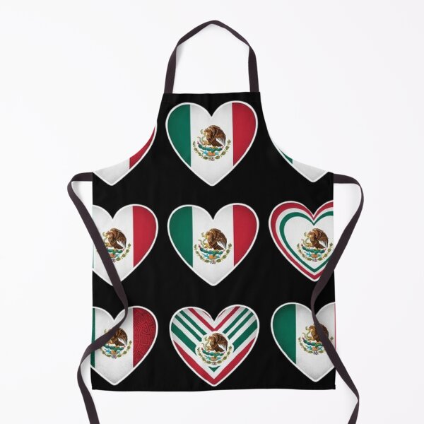Item preview, Collection of Mexican Flag Heart Icons designed and sold by Amelia Design.