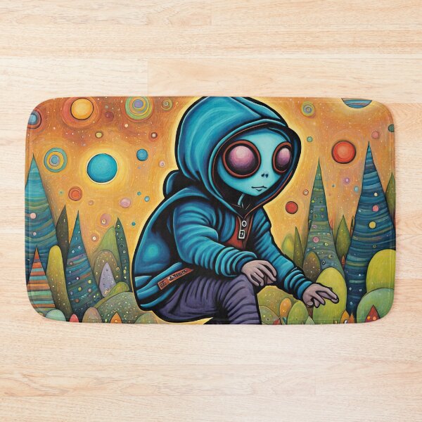 Item preview, Alien riding a skateboard designed and sold by Colin Bentham.