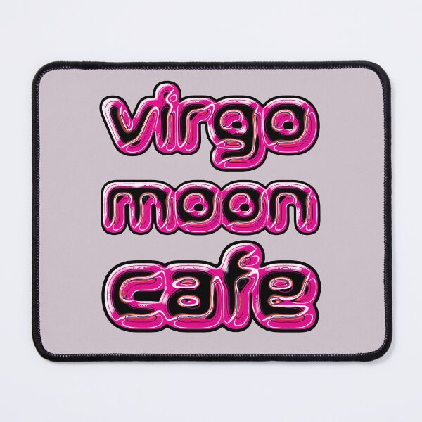 Item preview, Typography of Virgo Moon Cafe with flowing strokes designed and sold by cremedecolor.