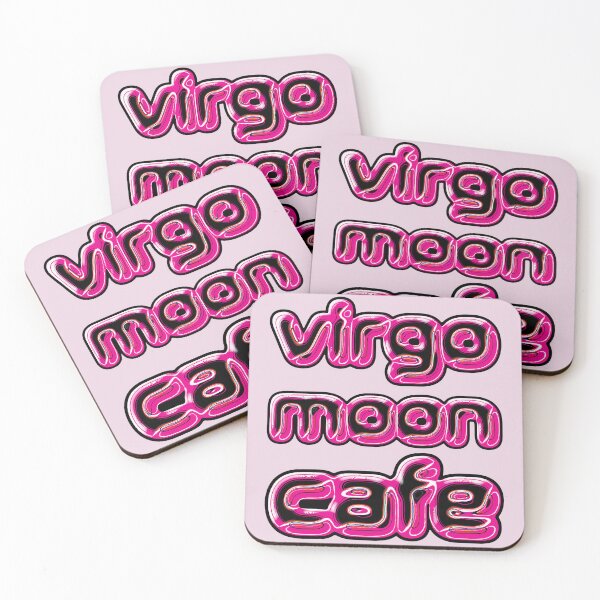 Item preview, Typography of Virgo Moon Cafe with flowing strokes designed and sold by cremedecolor.