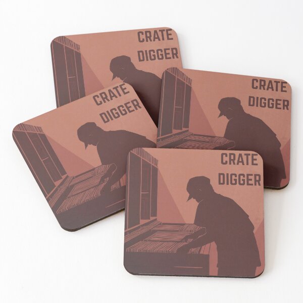 Item preview, Crate Digger Vinyl T-Shirt Design - Minimalist Record Store Art - Vintage Music Lover Gift designed and sold by NerdCrafter.