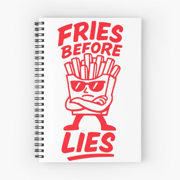 Item preview, Fries Before Lies – Funny French Fries Motif designed and sold by nkhookysun.
