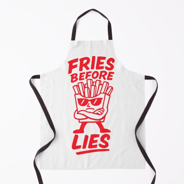 Item preview, Fries Before Lies – Funny French Fries Motif designed and sold by nkhookysun.
