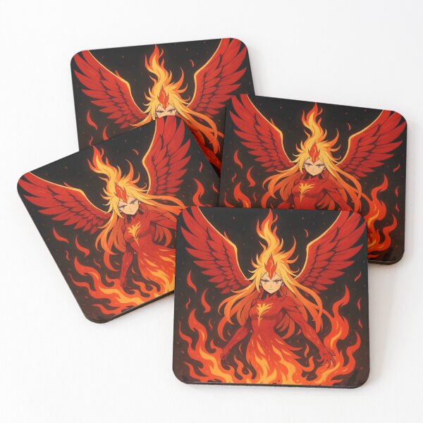 Item preview, Fiery Japanese Anime Style Phoenix Mythical Animal designed and sold by LinStudio.