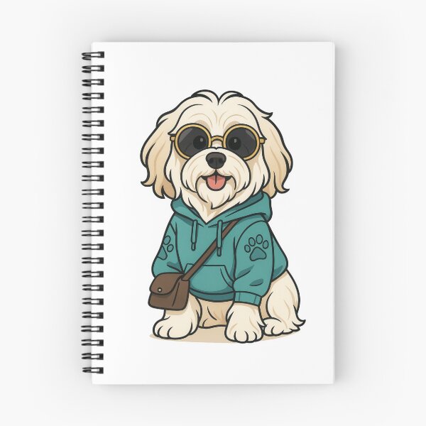 Item preview, Havanese in Turquoise Hoodie with Sunglasses designed and sold by Flying Doggo.