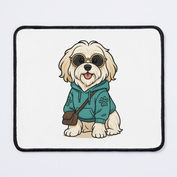 Item preview, Havanese in Turquoise Hoodie with Sunglasses designed and sold by Flying Doggo.