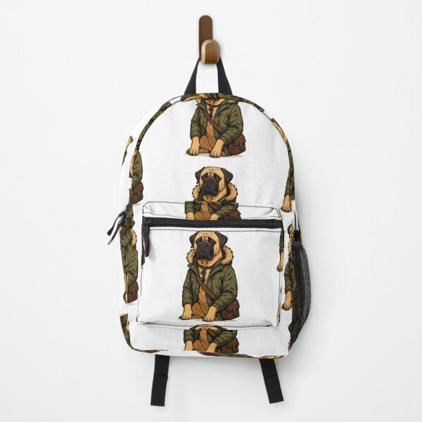 Item preview, English Mastiff in Olive Parka with Satchel designed and sold by Flying Doggo.
