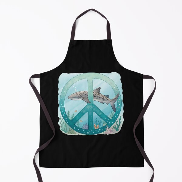 Item preview, Leopard Shark Peace Sign – Marine Conservation Ocean Art designed and sold by VividOrganica.
