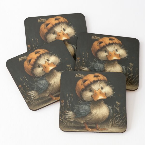 Item preview, Pumpkin Hat Duck – Cute Vintage Halloween Design designed and sold by Maryna_Reine.