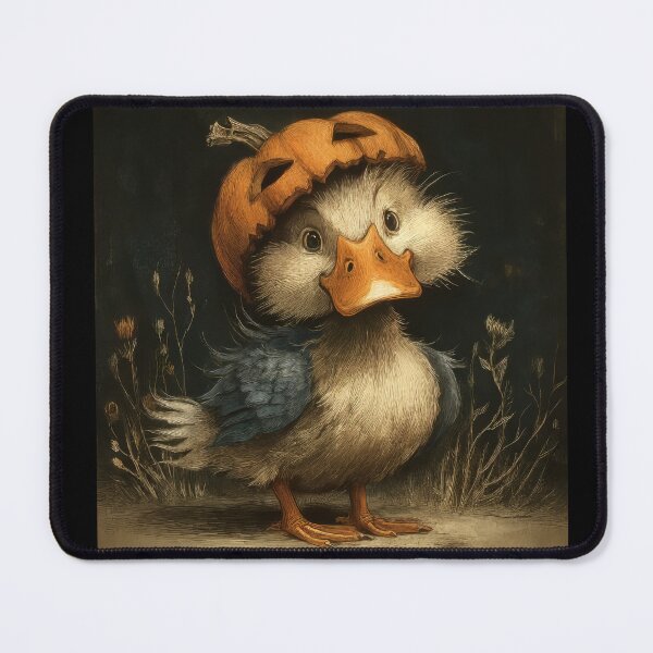 Item preview, Pumpkin Hat Duck – Cute Vintage Halloween Design designed and sold by Maryna_Reine.