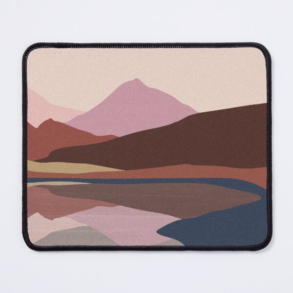 Item preview, Abstract Mountain Landscape with Reflections in Warm Earthy Tones designed and sold by NiceDigital.