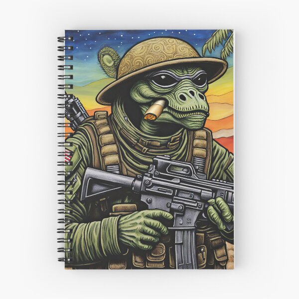 Item preview, Alien as a gruff U.S. Marine in combat gear with a cigar in his mouth and holding a machine gun designed and sold by Colin Bentham.