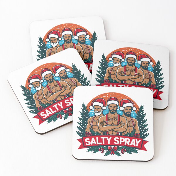 Item preview, LGBT Gay surf Christmas Pride tee rainbow t-shirt designed and sold by SaltySpraySurf.