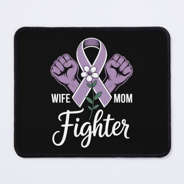 Item preview, Wife Mom Fighter Stomach Cancer Awareness Periwinkle Ribbon designed and sold by DoorwayThreads.