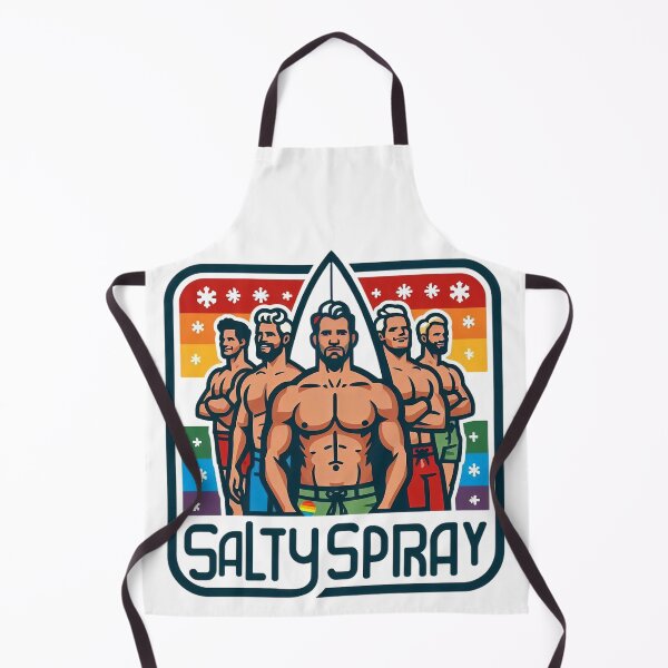 Item preview, LGBT Gay surf Christmas Pride tee rainbow t-shirt designed and sold by SaltySpraySurf.