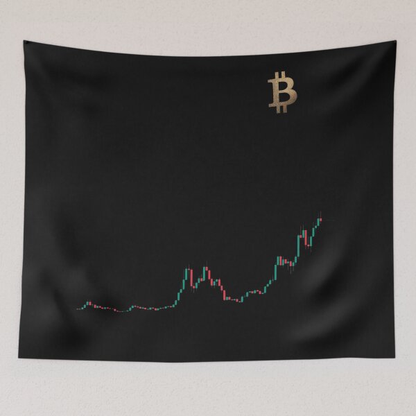 Item preview, Black Bitcoin Chart – Iconic B Symbol for Traders & Crypto Fans designed and sold by Jennah.