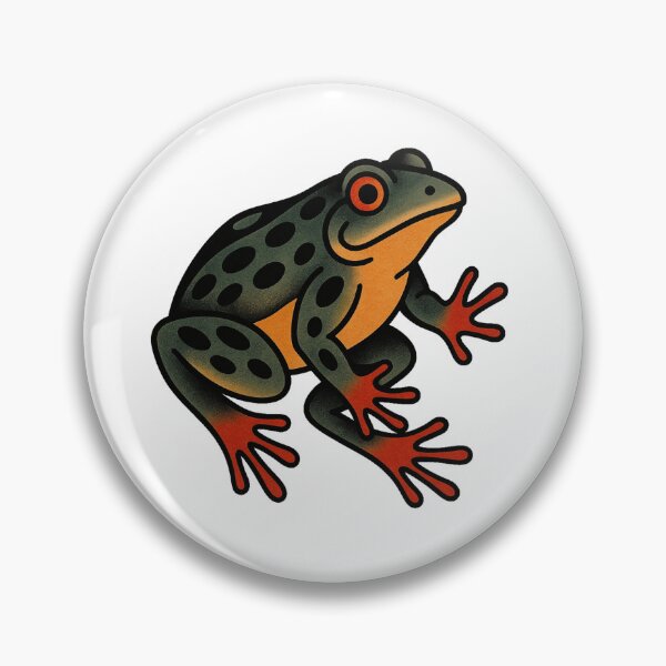 Item preview, Frog American Traditional Tattoo designed and sold by LiveOakVinyl.