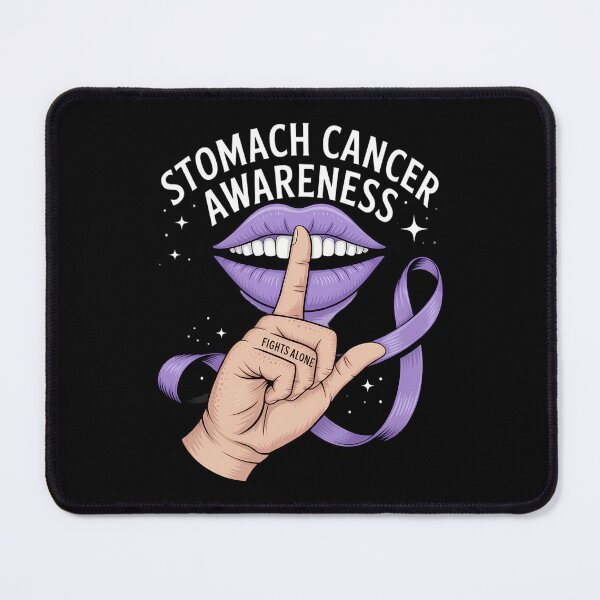 Item preview, Women Biting Lips Periwinkle Ribbon Stomach Cancer Awareness designed and sold by DoorwayThreads.