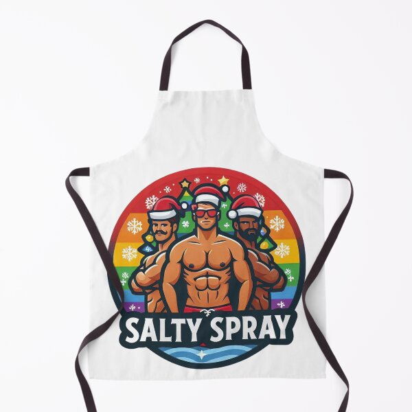 Item preview, LGBT Gay surf Christmas Pride tee rainbow t-shirt designed and sold by SaltySpraySurf.