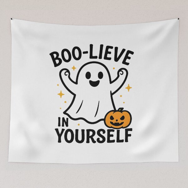 Item preview, Victorious Ghost with Arms Raised T-Shirt - Cute Halloween Cartoon Design designed and sold by PrintCreations9.