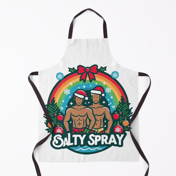 Item preview, LGBT Gay surf Christmas Pride tee rainbow t-shirt designed and sold by SaltySpraySurf.