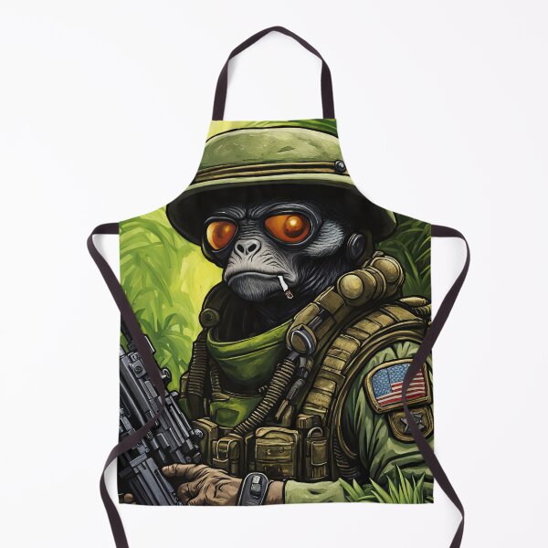 Item preview, Alien as a gruff U.S. Marine in combat gear with a cigar in his mouth and holding a machine gun designed and sold by Colin Bentham.
