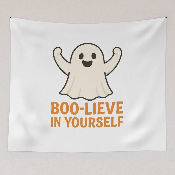 Item preview, Victorious Ghost with Arms Raised T-Shirt - Cute Halloween Cartoon Design designed and sold by PrintCreations9.