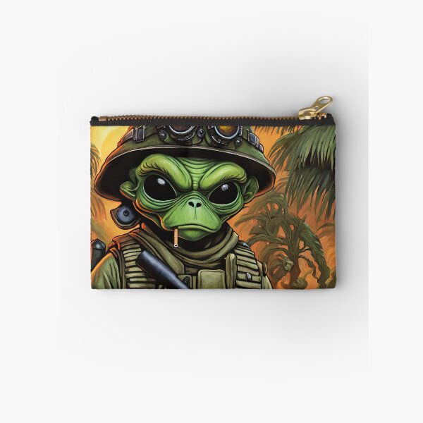 Item preview, Alien as a gruff U.S. Marine in combat gear with a cigar in his mouth and holding a machine gun designed and sold by Colin Bentham.