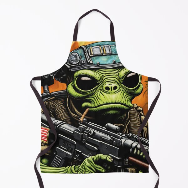 Item preview, Alien as a gruff U.S. Marine in combat gear with a cigar in his mouth and holding a machine gun designed and sold by Colin Bentham.