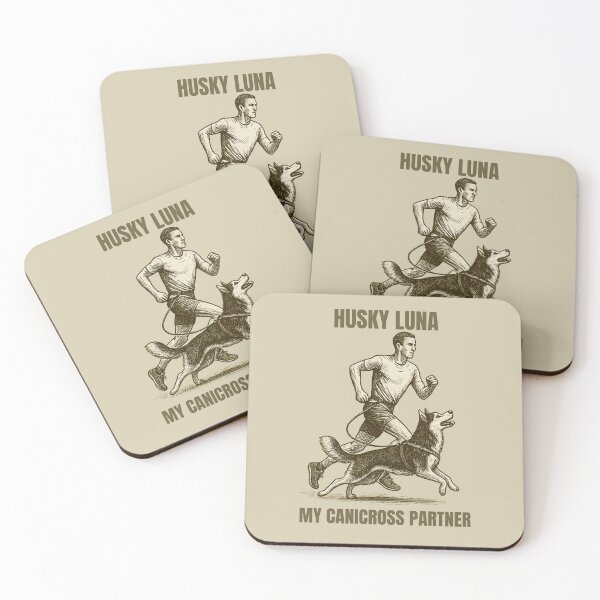 Item preview, Husky Luna – My Canicross Partner Vintage Dog Running Design designed and sold by Meandmyshop.