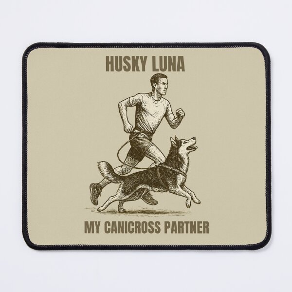 Item preview, Husky Luna – My Canicross Partner Vintage Dog Running Design designed and sold by Meandmyshop.