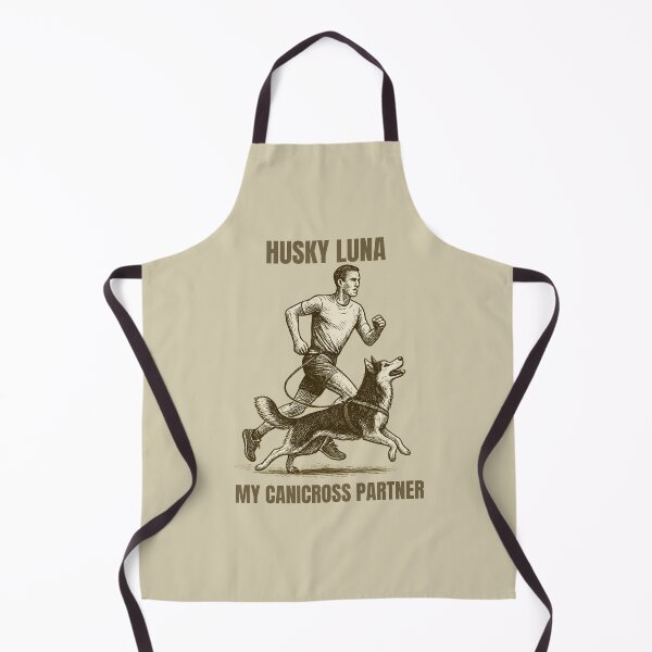 Item preview, Husky Luna – My Canicross Partner Vintage Dog Running Design designed and sold by Meandmyshop.