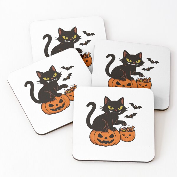 Item preview, Mischievous Black Cat on Pumpkin T-Shirt - Cute Halloween Cartoon Design designed and sold by PrintCreations9.