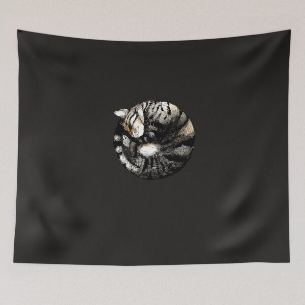 Item preview, Tranquil Cat Sleeps In A Circle designed and sold by geinyhelder.
