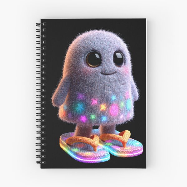 Item preview, Neon Cute Ghost with Flip Flops – Creepy Cute Kawaii Halloween Design designed and sold by Maryna_Reine.
