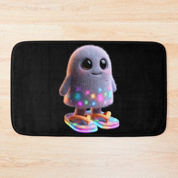 Item preview, Neon Cute Ghost with Flip Flops – Creepy Cute Kawaii Halloween Design designed and sold by Maryna_Reine.