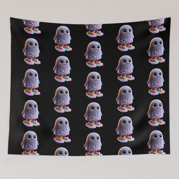 Item preview, Neon Cute Ghost with Flip Flops – Creepy Cute Kawaii Halloween Design designed and sold by Maryna_Reine.