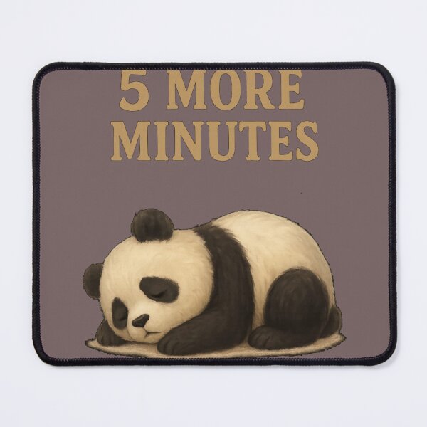 Item preview, Sleepy Panda T-Shirt | Cute “5 More Minutes” Lazy Panda Tee designed and sold by KDesignCrafts.