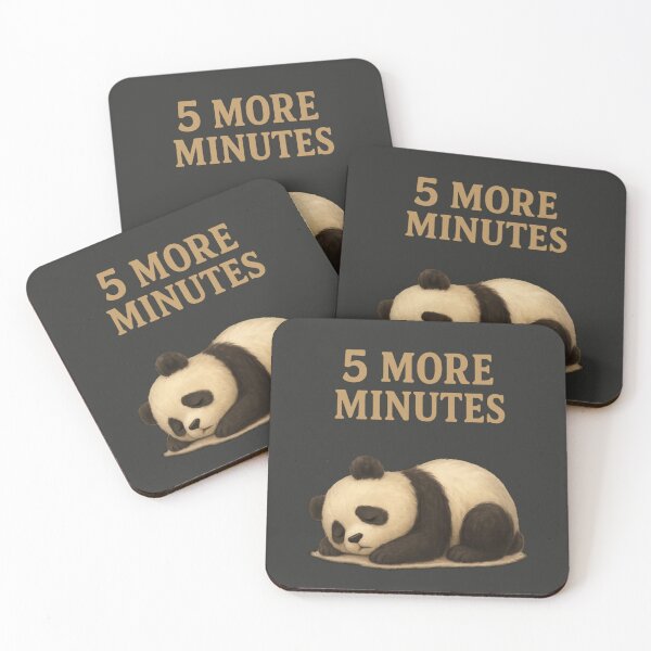 Item preview, Sleepy Panda T-Shirt | Cute “5 More Minutes” Lazy Panda Tee designed and sold by KDesignCrafts.