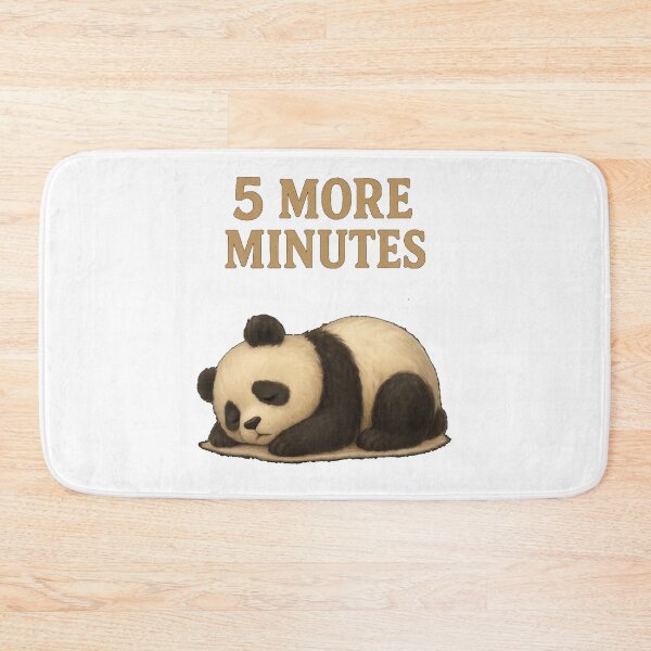 Item preview, Sleepy Panda T-Shirt | Cute “5 More Minutes” Lazy Panda Tee designed and sold by KDesignCrafts.