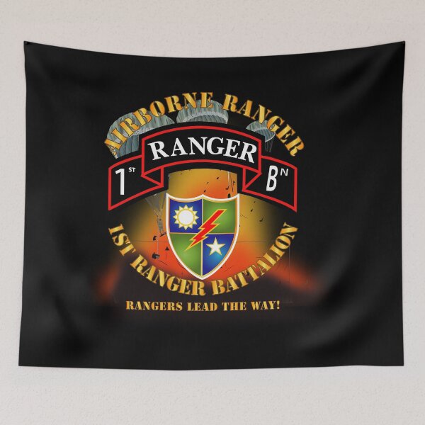 Item preview, SOF - 1st Ranger Battalion - Airborne Ranger 3 Rangers w Fire X 300 designed and sold by Military Insignia Products.