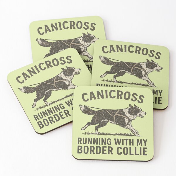 Item preview, Canicross – Running with My Border Collie Vintage Dog Design designed and sold by Meandmyshop.