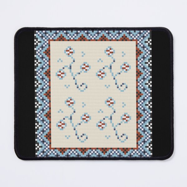 Item preview, Sandy Blue Yarrow Pixel Frame designed and sold by FlyingJackalope.