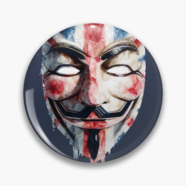 Item preview, British Union Jack on Anonymous Vandetta Mask designed and sold by MemeHodlr.