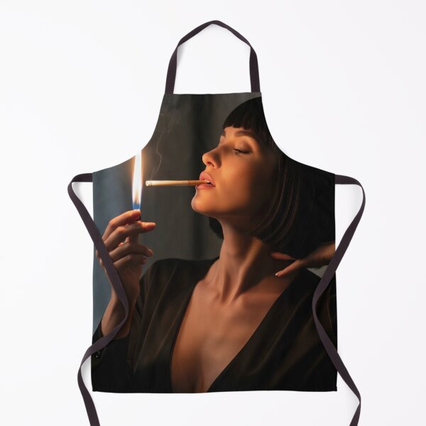 Item preview, Glamorous Woman Lighting Cigarette in Dramatic Evening Light. designed and sold by Spark2Seduction.